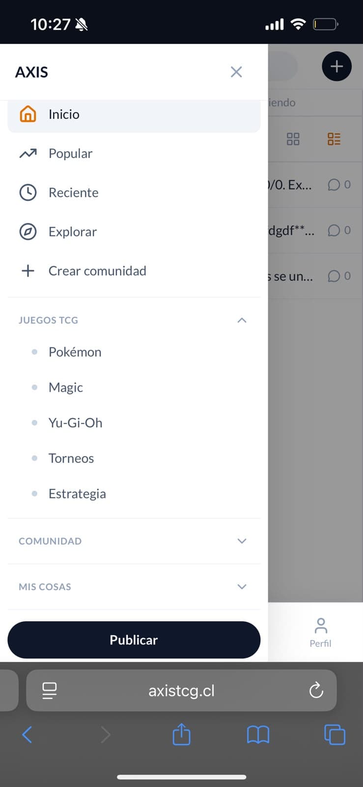 Feed Crónicas AXIS TCG